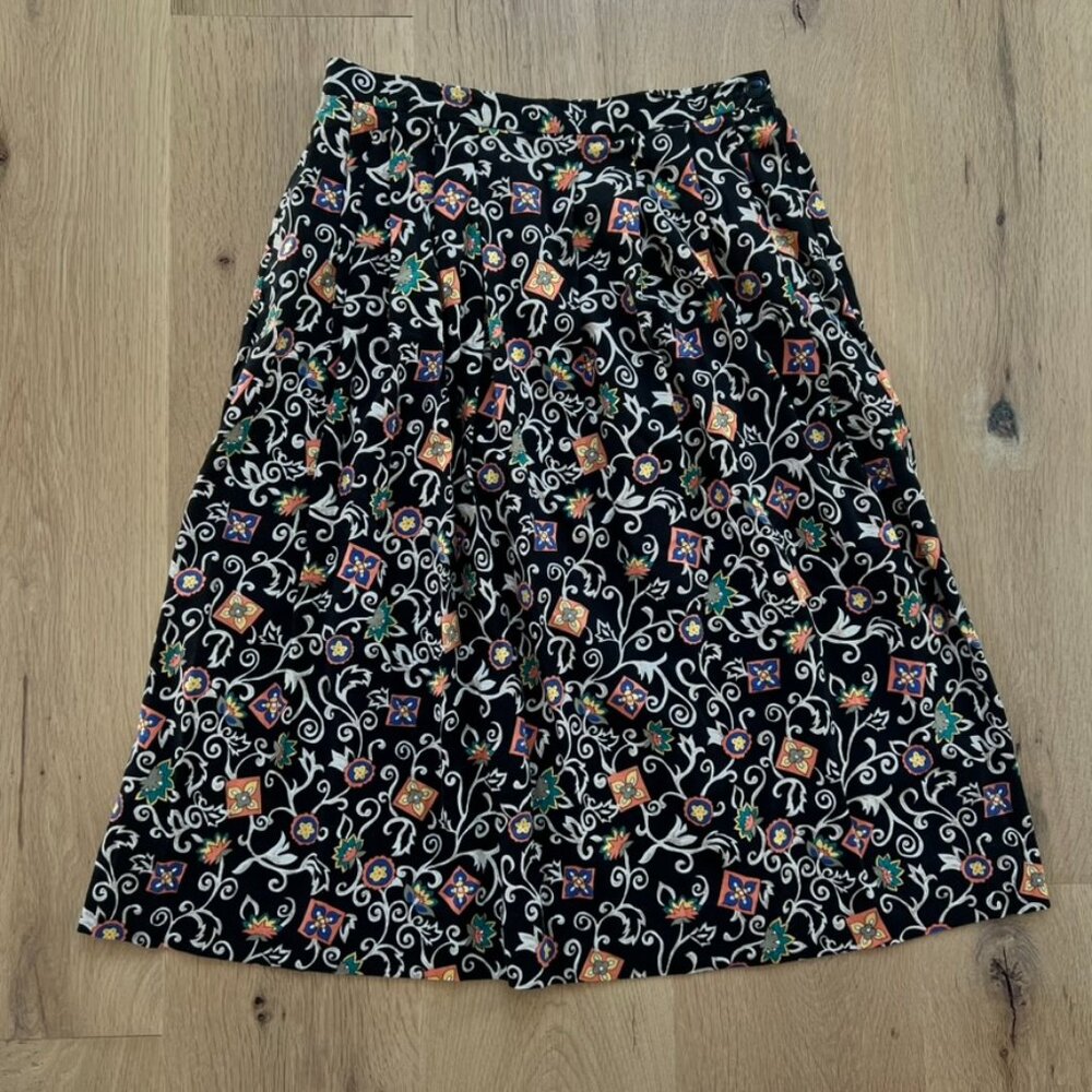 Funky Pattern Midi Skirt